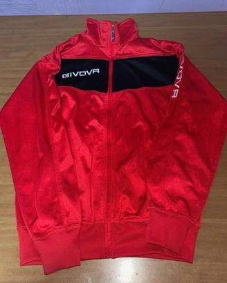 Felpa con zip Rossa Givova taglia M uomo