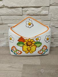 portaposta da muro in ceramica vietrese