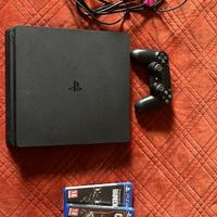 ps4 slim + gta5 +raimbow six siege+ bo3