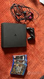 ps4 slim 1TB + gta5 +raimbow six siege+ bo3