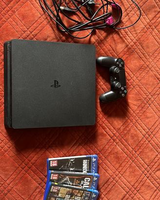 ps4 slim + gta5 +raimbow six siege+ bo3