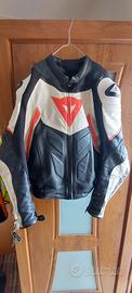 giacca in pelle con protezioni tg 56
