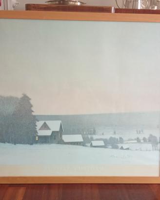 quadro con stampa paesaggio invernale 