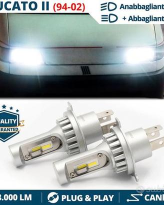 Lampade LED H4 Per FIAT DUCATO 2 Luci CANbus 6500K