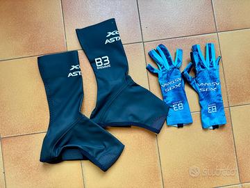 Guanti e Copriscarpa pioggia Astana aero taglia S