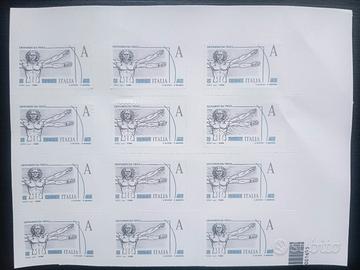 lotto 12 francobolli sottofacciale da € 3