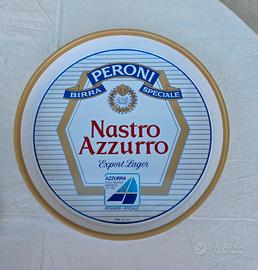 Vassoio rotondo Birra Nastro Azzurro Azzurra 1987
