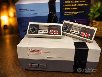 Nintendo NES originale + 2 controller + giochi