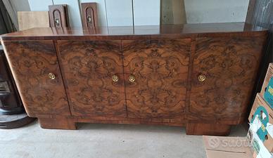 Sidebord epoca  'Art Decò' anni 30-40 radica noce 