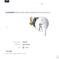 2 Grohe miscelatori eurosmart doccia integrato