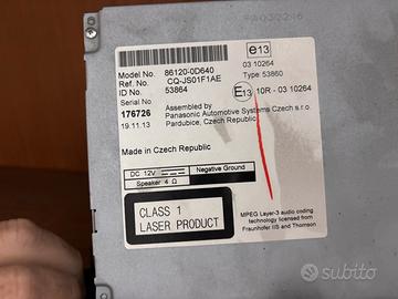 Stereo Toyota yaris 2015