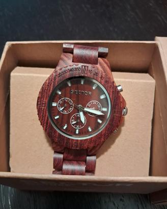 orologio sector in legno