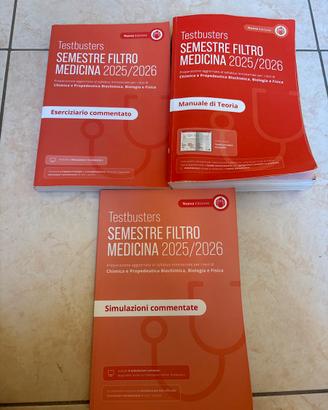Set 3 libri semestre filtro medicina - Testbusters