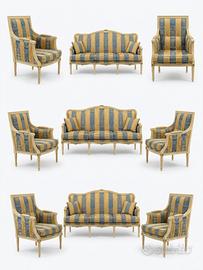 Salotto Classico Stile Luigi XVI: divano+poltrone