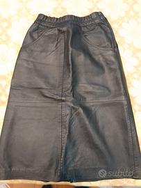 Gonna pelle tg 40 nera 
