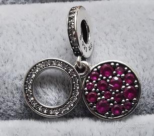 PANDORA Charm disco rosso scintillante 799186C03