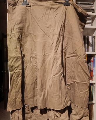 Gonna midi Fiorella Rubino verde militare