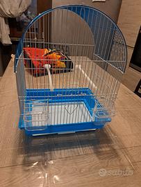 Gabbietta per uccelli con piedistallo