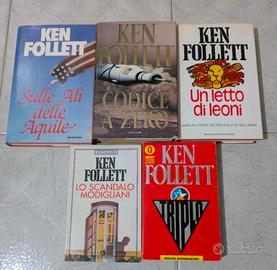 LOTTO 5 LIBRI ROMANZI KEN FOLLETT -  EDIZ. MISTE
