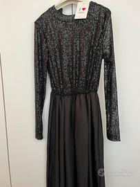 Abito donna nero paillettes elegante