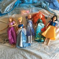 5 bambole Disney originali praticamente nuove