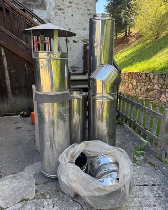 Tubi acciaio inox doppia parete con camino