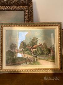 Quadro cascina con mulino in perfette condizioni