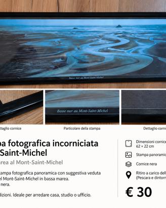 stampa fotografica incorniciata Mont San Michel