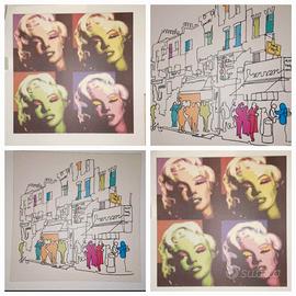 Coppia quadri moderni come nuovi