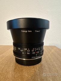 Obbiettivo M4/3 FishEye TtArtisan 7.5 f2