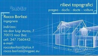 Rilievi topografici - Atti catastali - APE