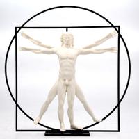 Statuetta marmo+resina Uomo Vitruviano L. da Vinci