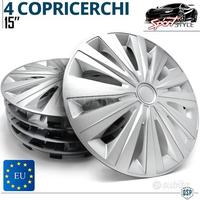 Copricerchi Auto da 15 Universali Coppette Silver