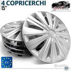 Copricerchi Auto da 15 Universali Coppette Silver