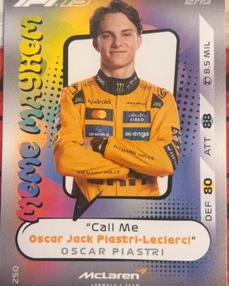 OSCAR PIASTRI Meme Mayhem Topps 2025 Turbo Attax
