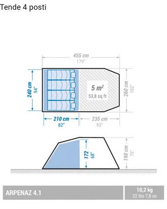 Tenda ad archi campeggio ARPENAZ FAMILY 4.1 | 4 Po