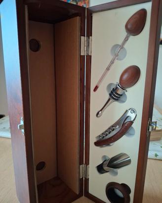 confezione per bottiglia e accessori somelier