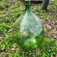 Damigiana antica in vetro soffiato