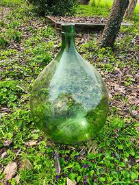 Damigiana antica in vetro soffiato