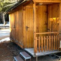Roulotte con casetta in legno