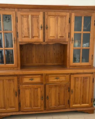 Mobile vetrina legno massello di castagno