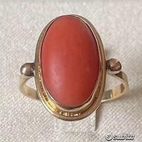 ANELLO ORO GIALLO 18kt. CON CORALLO ROSSO SARDEGNA