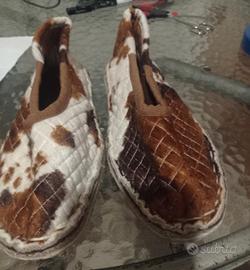 Pantofole donna tipo friulana, fatte a mano