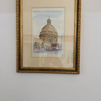 Litografia cupola cattedrale Noto