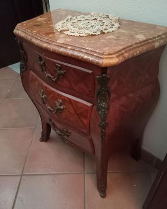 Cassettiera con 2 comodini stile Luigi XIV