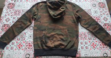 Felpa con cappuccio militare