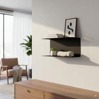 Mensola da Parete a C 60x20cm  Salvaspazio NERO