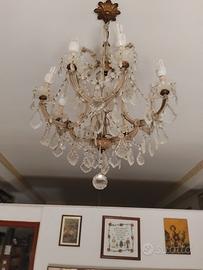 lampadario di murano con 8 luci stile Swarovski 