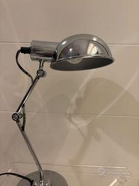 2 lampade da tavolo regolabili cromate