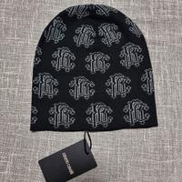 Berretto Roberto Cavalli RC Monogram in Lana Nero